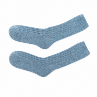 Pairs Ultra Soft Alpaca Bed Socks | Unisex Luxury Cosy Socks Powder Blue Small (UK 4-7)