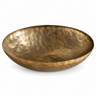 Nkuku Malar Hammered Solid Brass Bowl | Aged Brass Decorative Bowl