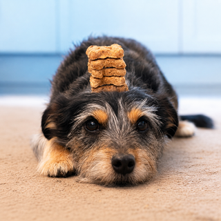 BrewBix Upcycled Vegan Dog Treats | Peanut Butter Crunch Dog Biscuits 100g
