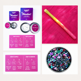 Biodegradable Glitter Set | Eco Glitter Gel & Brush