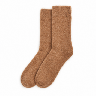 Pairs Scotland Biscuit Beige Alpaca Bed Socks - Ultra Soft