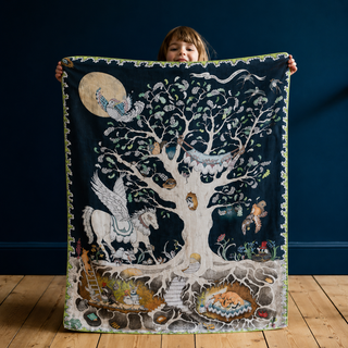 Forivor Enchanted Forest Reversible Organic Cotton Muslin Blanket