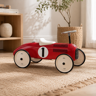 Vilac Vintage Metal Ride-On Car – Red