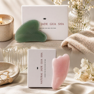 Jade Gua Sha Facial Tool – Natural Skincare Gift for Relaxation