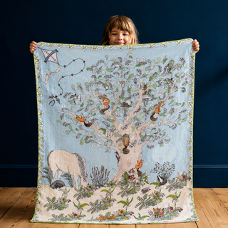 Forivor Enchanted Forest Reversible Organic Cotton Muslin Blanket