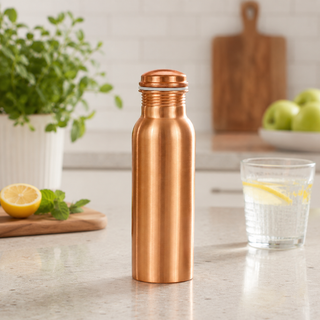 Plain Matt Copper Water Bottle – 700ml