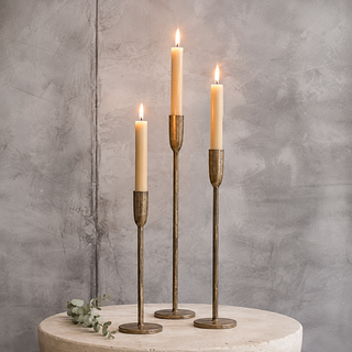 Nkuku Mbata Large Brass Candlestick