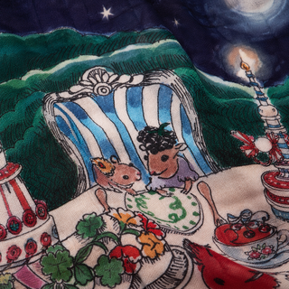 Forivor Once Upon a Feast Reversible Organic Cotton Muslin Blanket - Large