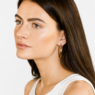 YSSO Endless Hoops Gold Hoop Earrings – Recycled Gold Plated Bronze