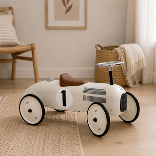Vilac Vintage Metal Ride-On Car – Bone