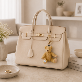 Merrythought Edward the Bear Mohair Keyring & Bag Charm