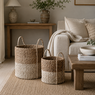 Nkuku Nkomi Water Hyacinth & Corn Husk Storage Basket
