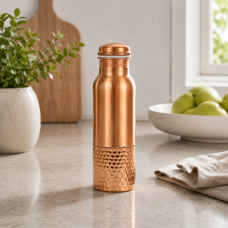 Handcrafted Copper Water Bottle – 700ml