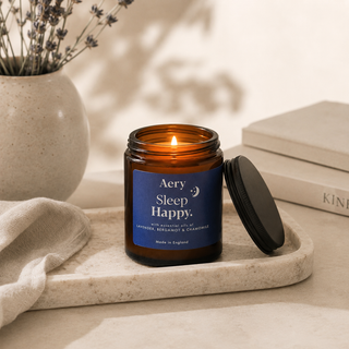 Aery Sleep Happy Candle | Lavender, Bergamot & Chamomile Soy Candle 140g