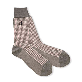 London Sock Company Dash of Class Stone Rose – Men’s Cotton Socks, 6 Pair Gift Box (Size M, 8-10.5)