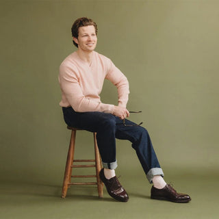 London Sock Company Dash of Class Stone Rose – Men’s Cotton Socks, 6 Pair Gift Box (Size M, 8-10.5)