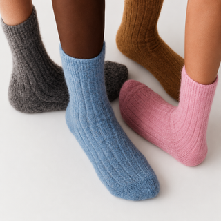 Pairs Scotland Ultra Soft Alpaca Bed Socks – Pool Blue