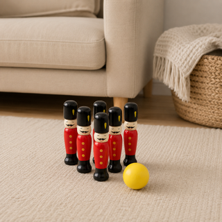 Rex London Wooden Skittles Game | Traditional Soldier Bowling Set