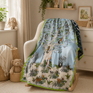 Forivor Enchanted Forest Reversible Organic Cotton Muslin Blanket