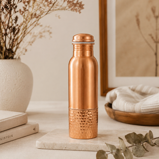 Handcrafted Copper Water Bottle – 1L