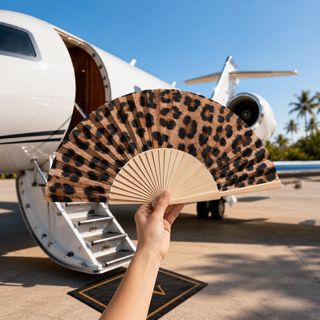 Fantastico Fans Leopard Print Hand Fan | Summer Gift