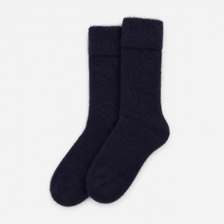 Pairs Alpaca Calf-Length Socks – Navy Blue Luxury Socks