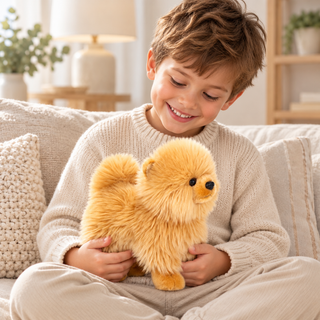 Hermann Teddy Gold Pomeranian Dog Soft Toy – 23cm Plush
