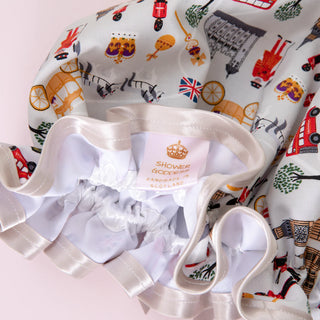 Shower Goddess London Calling Shower Cap - Luxury Hair Protection