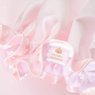 Shower Goddess Pink Shower Cap – Luxury Hair Protection