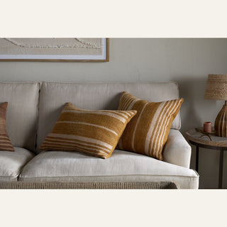 Nkuku Eesha Block Print Cushion Cover – Ochre