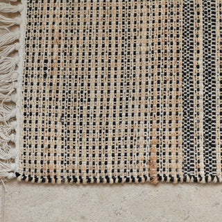 Nkuku Varli Jute & Cotton Doormat – Natural & Black