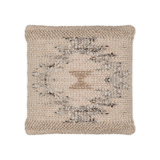 Nkuku Tendai wool and cotton cushion cover in neutral tones on white background
