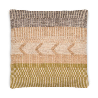Nkuku Ochre Woven Cushion Cover – Wool & Recycled Fibre