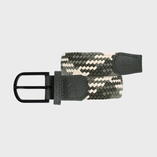 Billybelt The Amazonia Elastic Woven Belt – Green & Beige