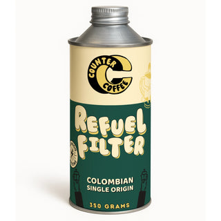 Canister of Counter Coffee Refuel Filter on a white background