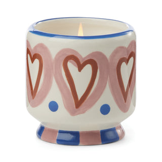 A Dopo Hearts ceramic candle