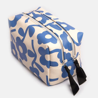 Caroline Gardner Blue Mono washbag