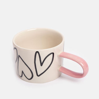 Caroline Gardner mono hearts mug