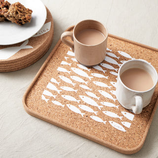 Liga Natural Cork Serving Tray | Sustainable Cork Tray 30cm