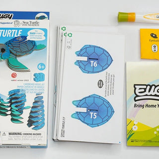 EUGY Turtle 3D Craft Kit – Eco Kids Build Toy