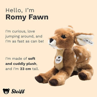 Steiff Romy Fawn Soft Toy 23cm – Plush Deer Teddy for Babies & Children