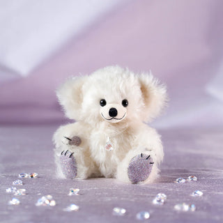 Limited Edition Merrythought Teddy Bear – Cheeky Little Crystal Bear (Silver)