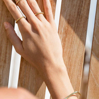 YSSO Selene Gold Ring | Adjustable Recycled 24k Gold Ring