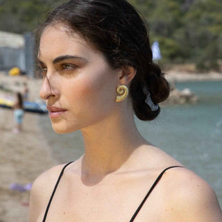 YSSO 1989 Recycled 24k Gold Statement Earrings