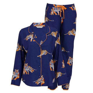 Cyberjammies Indigo Tiger Print Pyjama Set | Women’s Soft Nightwear
