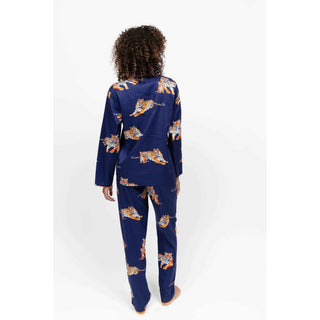 Cyberjammies Indigo Tiger Print Pyjama Set | Women’s Soft Nightwear