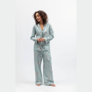 Cyberjammies Grace Swan Print Wide Leg Pyjama Set | Women’s Cotton Modal Nightwear