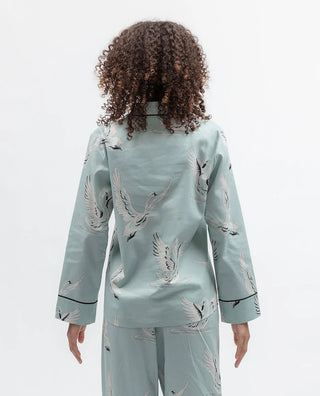 Cyberjammies Grace Swan Print Wide Leg Pyjama Set | Women’s Cotton Modal Nightwear