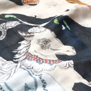 Forivor Enchanted Forest Reversible Organic Cotton Muslin Blanket