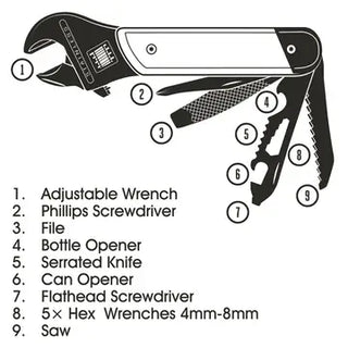 Gentleman’s Hardware 9-in-1 Wrench Multi-Tool